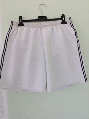 Uhlsport unisex shorts M-L, white with black stripes