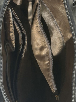 Women's backpack bag, grey mouse color, 2 outer pockets