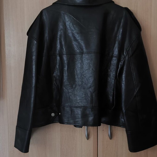 Jacket Δερματίνη Μαύρο oversized biker καινούργιο