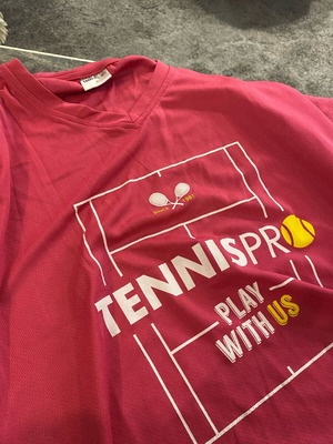 Tennispro T-shirt σαν καινούργιο, ροζ, ύφασμα dry fit