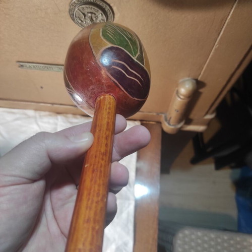 Set of 2 vintage Colombian Cartagena Maracas 26cm like new