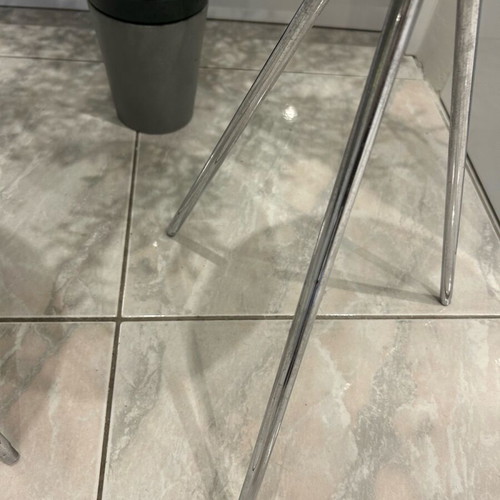 Anakie Metal metal stools used, set of 2, minimalist design