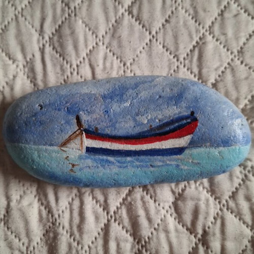 Hand-painted stone