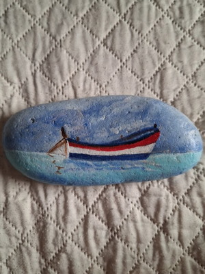 Hand-painted stone