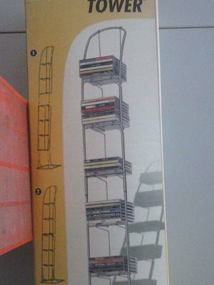 Fellowes Metal Floor CD/DVD/BDR Tower for 84 Discs