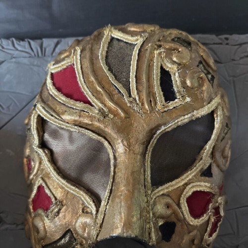 Venetian mask handmade new, artwork with stand and box