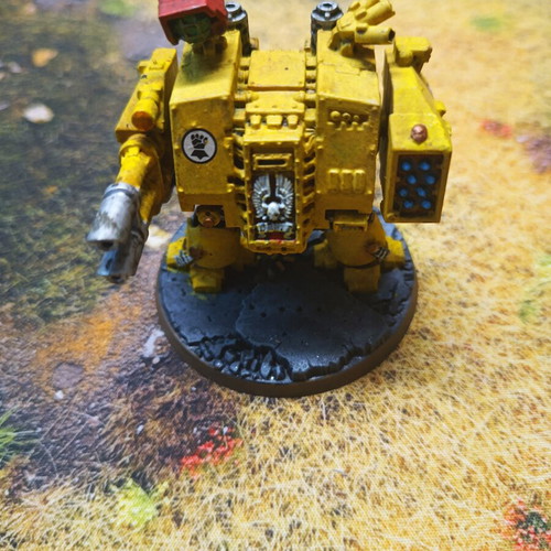 Space Marine Dreadnought Imperial Fists miniature