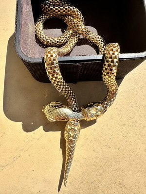 Gold metal necklace Roberto Gavalli design like new