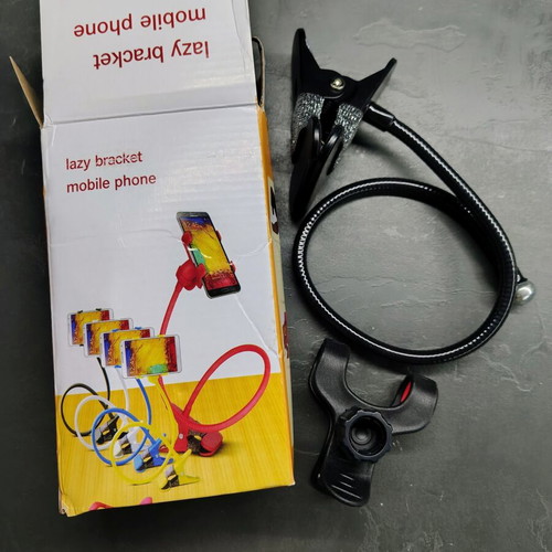 Flexible mobile phone holder with clip