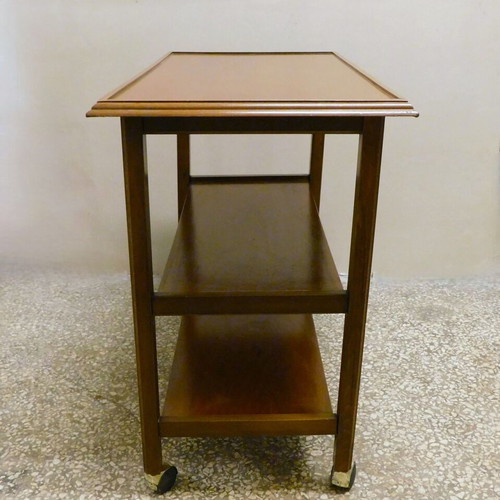 Wooden serving trolley like new