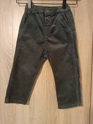 H&M boys grey corduroy trousers like new, size 98 cm