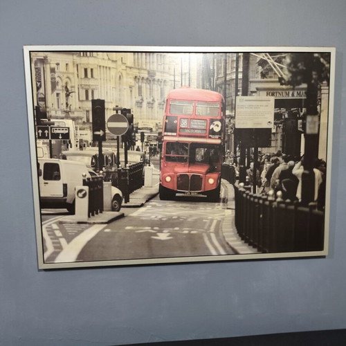 Framed print used, size 140x100 cm