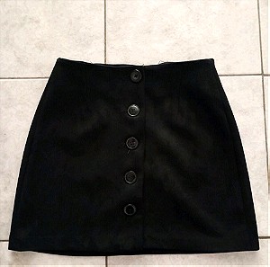 BERSHKA μαύρη φούστα με κουμπάκια Νο S...