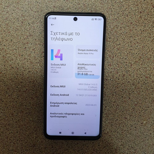Redmi Note 9pro 128GB 6+2GB Android smartphone like new, white