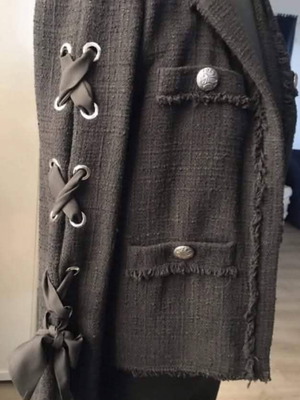 Pinko Chow Chow bouclé jacket like new, black, size M