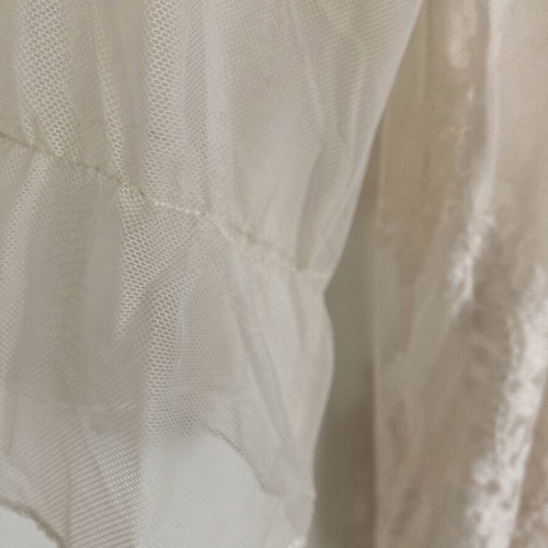 Transparent cream blouse size large - medium like new