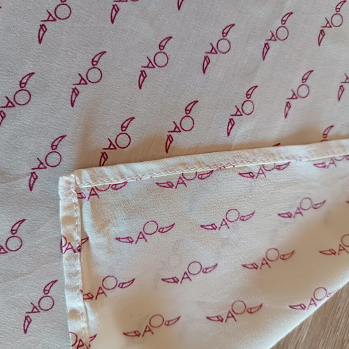 Silk vintage pocket scarf Olympic Airways (OA)
