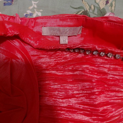 Official mini dress tight M coral with rhinestones