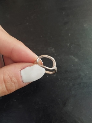 Silver-colored ring