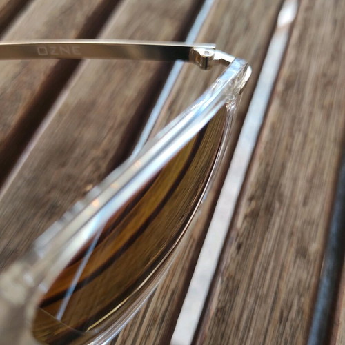 OZNE sunglasses like new, unisex with orange-red mirror lens