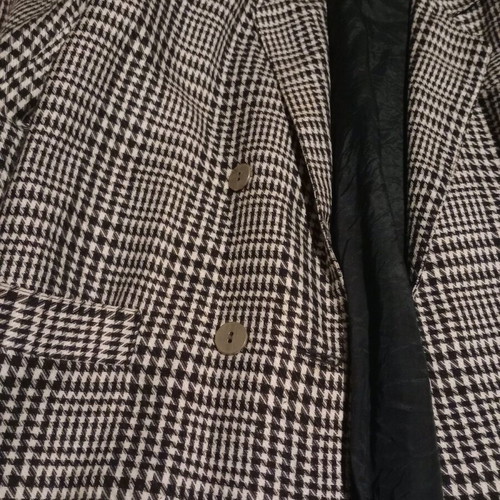 Houndstooth pattern blazer jacket used, checkered design