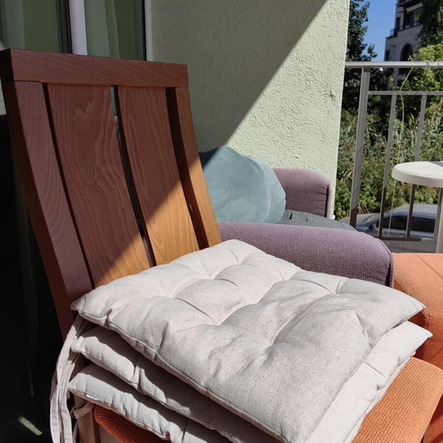 Chair cushions, pack of 4, beige