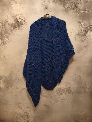 Handmade scarf-shawl like new, blue and purple