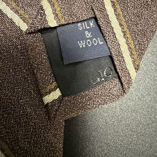 Armani silk wool tie, brown