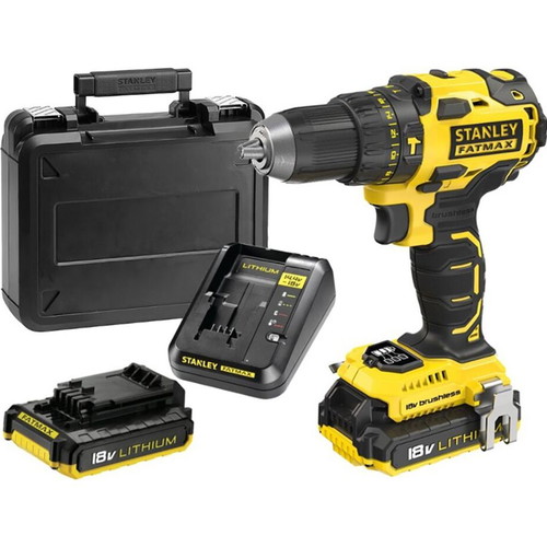 Stanley Fatmax FMC627D2 brushless cordless hammer drill with 2 batteries