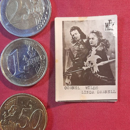 Cornel Wilde Linda Darnell vintage collectible photo card MEZ