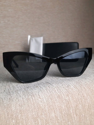 Awear sunglasses new, black with gray butterfly-style lenses