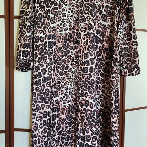 Mauro Animal Print XL Maxi Dress semizie like new, brown, made in Italy