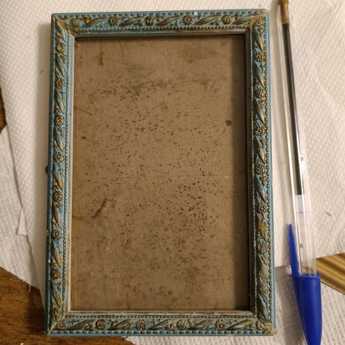 Vintage photo frames gypsum, wood and silver-plated like new