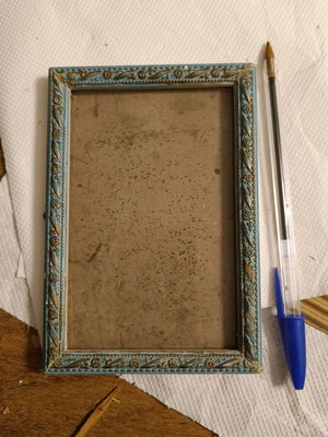 Vintage photo frames gypsum, wood and silver-plated like new
