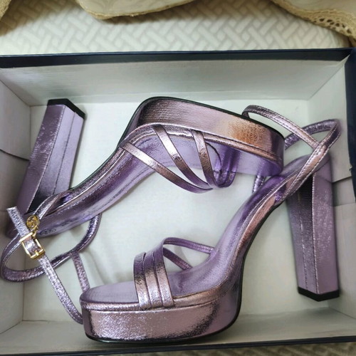 Envie Shoes women's platform sandals size 38, pink purple