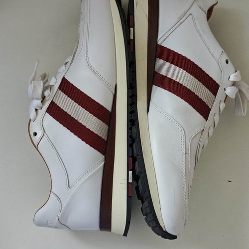 Bally Aston leather sneakers, size 40.5, white