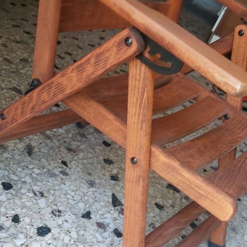 Outdoor armchair made of teak wood with reclining back, 3 seats, like new