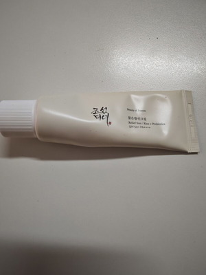 Beauty of the Joseon face sunscreen SPF 50 used