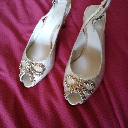 JB Bournazos New Leather Sandals Gold Size 37