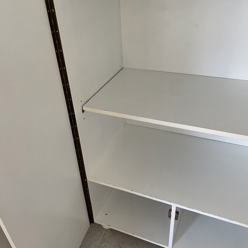 Children's wardrobe used, hand-painted solid wood, 80x45x170 cm