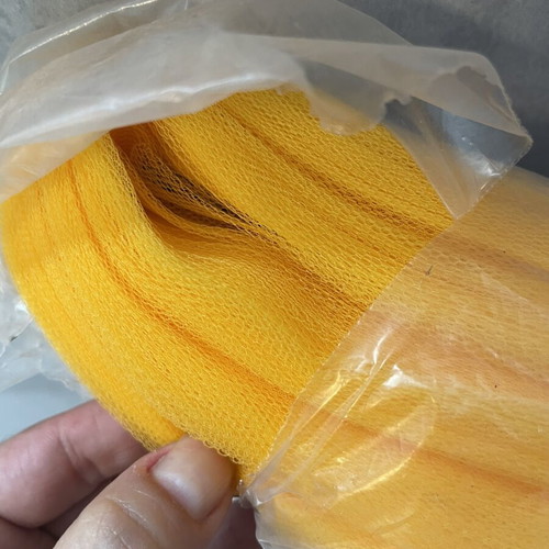 Tulle fabric new, 50 meters, light orange, double width