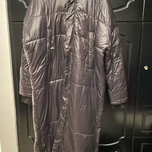 Zara oversized puffer jacket used, black, size L
