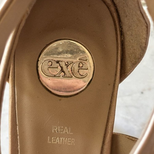 Exe sandals pink-gold size 39 like new, 12cm heel