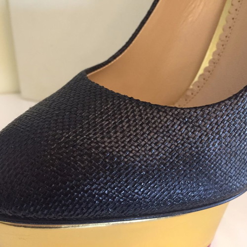 Γόβες Charlotte Olympia καινούργιες, δερμάτινες με raffia, μέγεθος 40