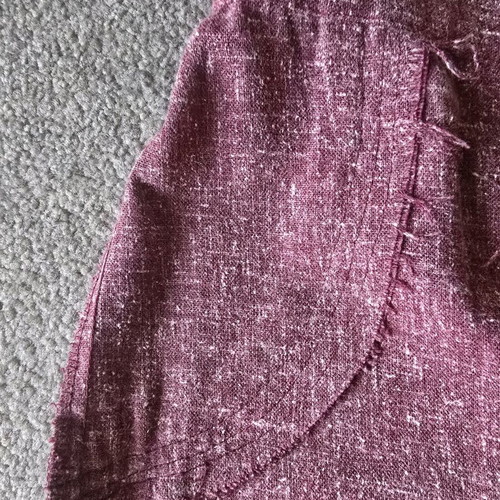 Vintage women's bell-bottom pants 1970, size XXS, burgundy, like new