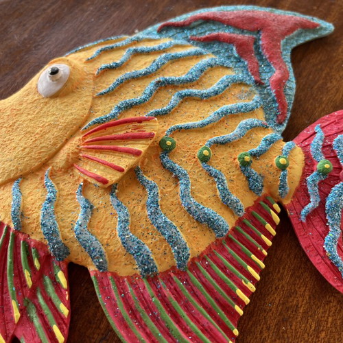 Ceramic decorative tropical fish wall art new