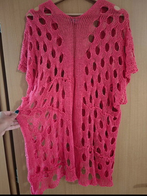 Long pink mesh blouse like new