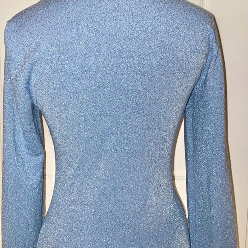 Zara women's lurex blouse size S like new, blue