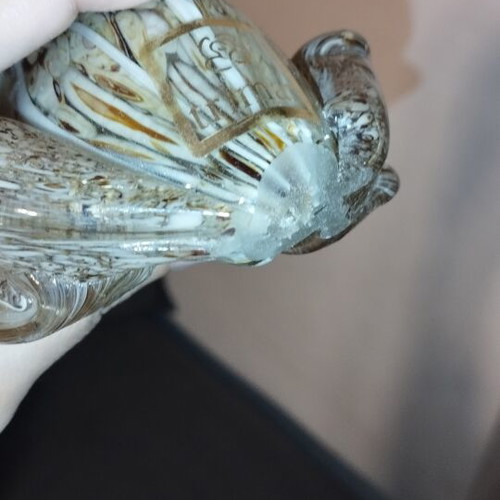 Handmade glass frog vintage miniature