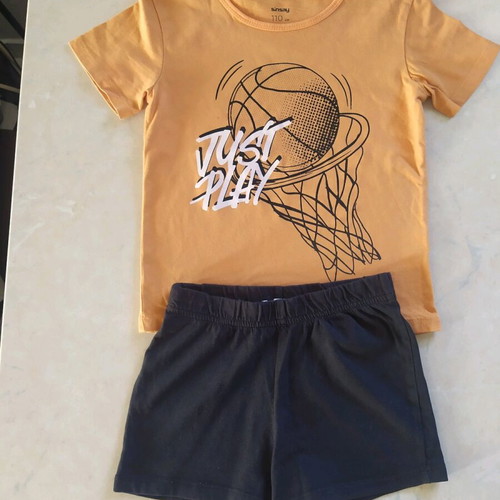 Sinsay kids pajamas set like new, 4-5 years, black and orange